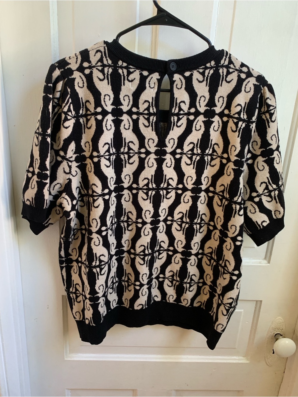 Anthropologie Maeve Harmon Jacquard Poodle Sweater Tee 2X - Picture 4 of 6